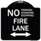 Signmission No Parking Standing or Stopping Fire Lane W/ Bidirectional Arrow Alum Sign, 18" x 18", BW-1818-23613 A-DES-BW-1818-23613 - alternate 1
